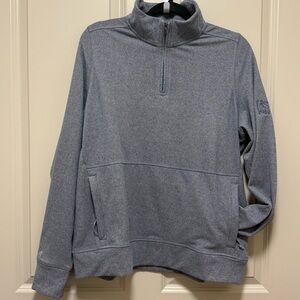 Antigua Men's Heather Gray Zip-Up Sweater